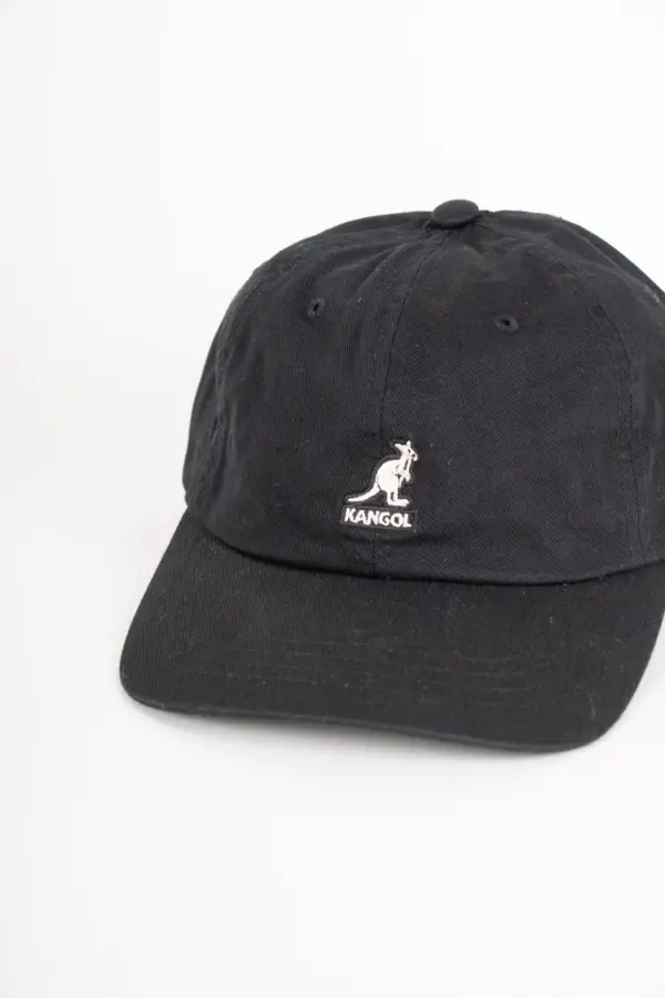Kangol Washed Baseball Dad Cap Schwarz
