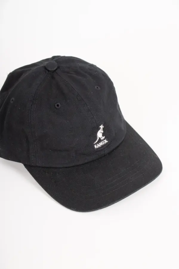 Kangol Washed Baseball Dad Cap Schwarz