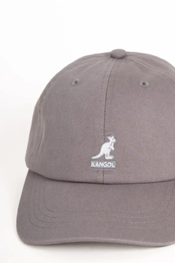 Kangol Washed Baseball Dad Cap Mattgrau