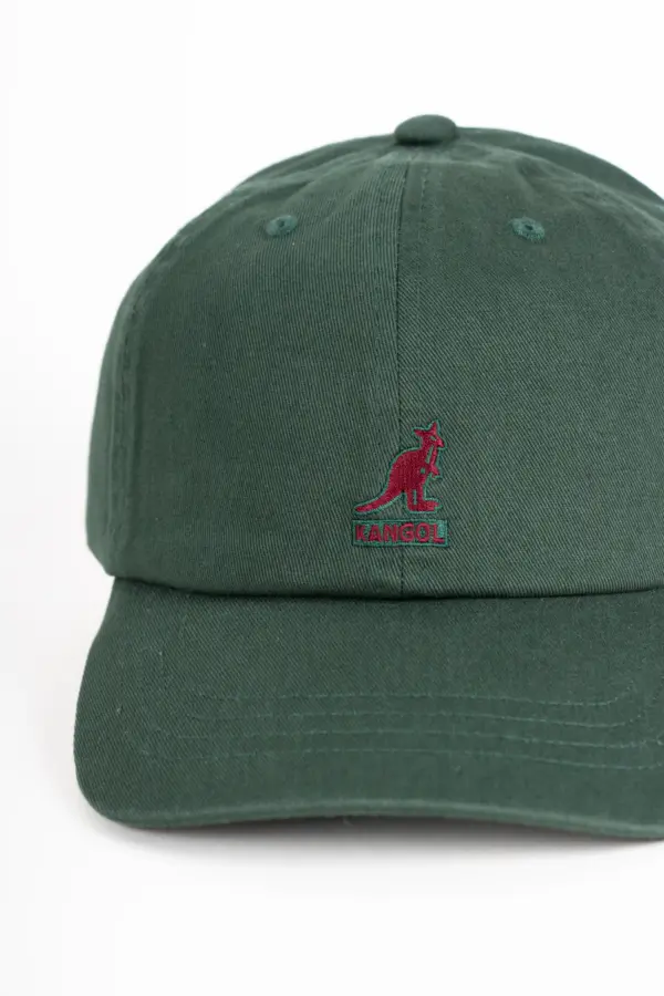 Kangol Washed Baseball Dad Cap Algengrün