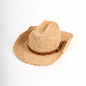Fiebig Western Strohhut Raffia Crochet