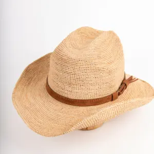 Fiebig Western Strohhut Raffia Crochet