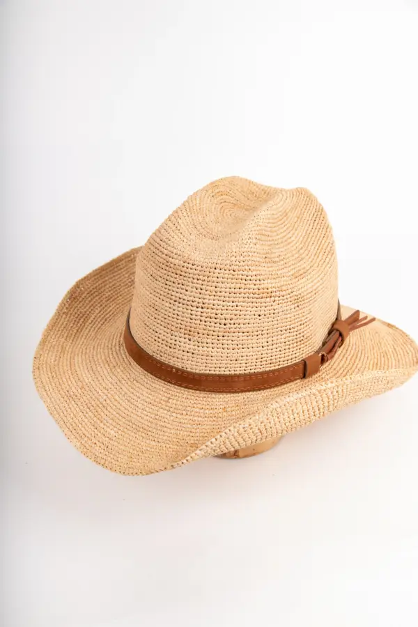 Fiebig Western Strohhut Raffia Crochet