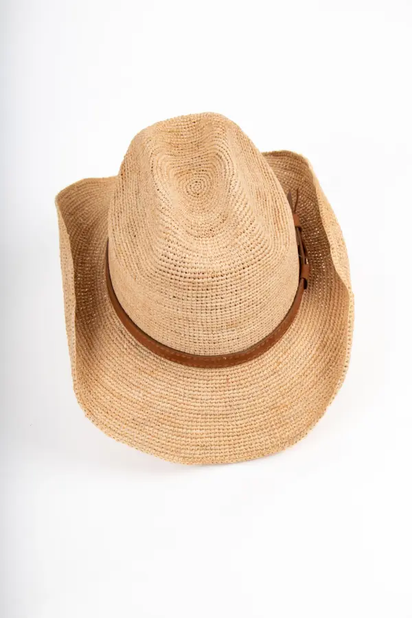 Fiebig Western Strohhut Raffia Crochet