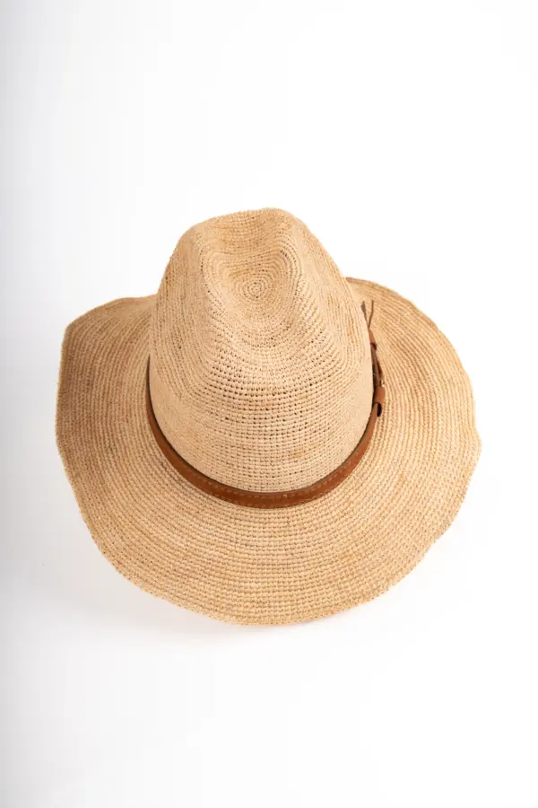 Fiebig Western Strohhut Raffia Crochet