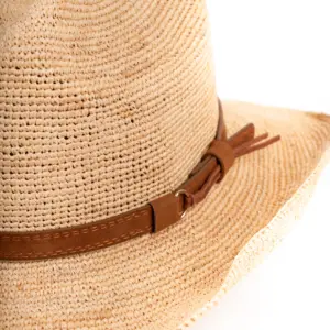 Fiebig Western Strohhut Raffia Crochet