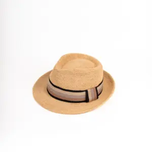 Fiebig Trilby Strohhut aus Raffia, natur