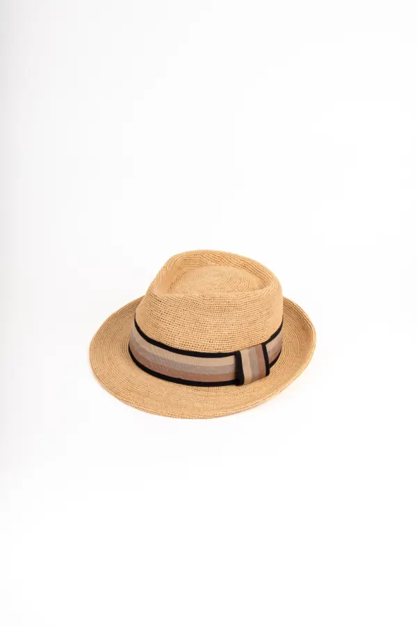 Fiebig Trilby Strohhut aus Raffia, natur