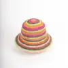 Fiebig Häkelhut gestreift aus Raffia, Crochet Hat, Strohhut rollbar