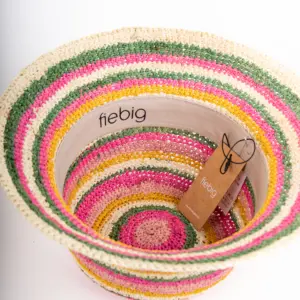 Fiebig Häkelhut gestreift aus Raffia