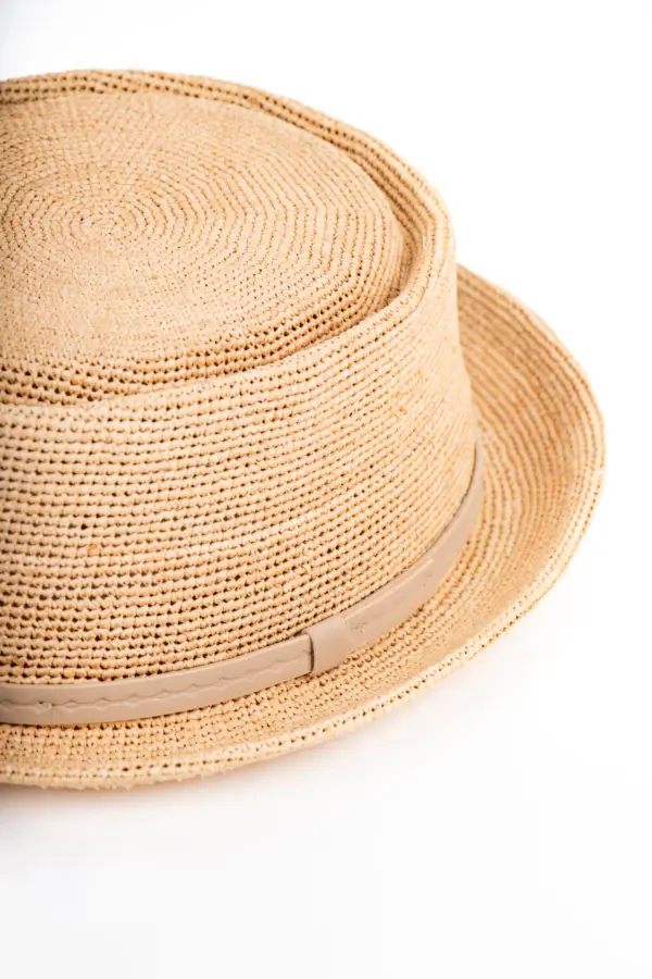 Fiebig Porkpie aus Raffia Stroh