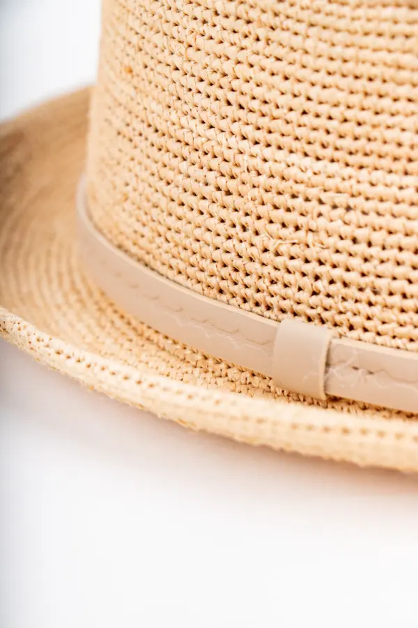 Fiebig Porkpie aus Raffia Stroh