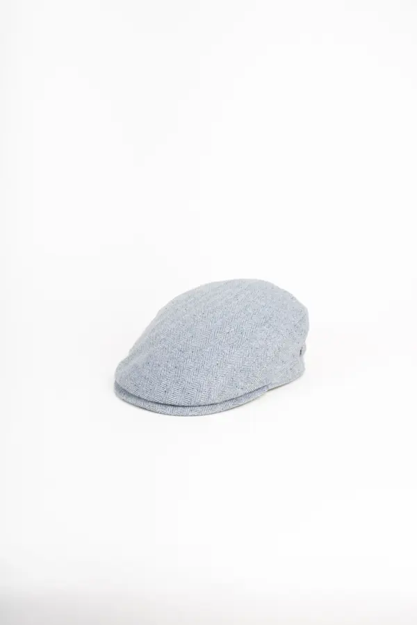 City Sport Flatcap Luc Seide, hellblaue Flatcap Herren