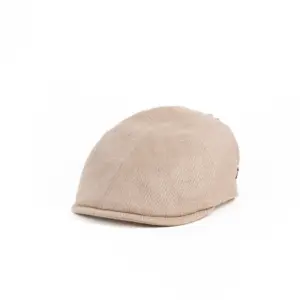 City Sport Julien Seide/Leinen, Fischgrat Flatcap, beige gold