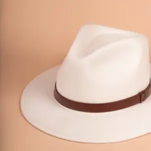Brixton Messer Fedora Filzhut Offwhite