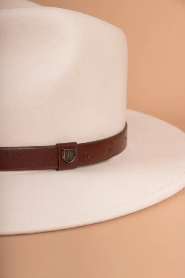 Brixton Messer Fedora Filzhut Offwhite