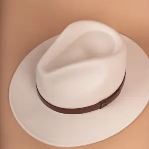 Brixton Messer Fedora Filzhut Offwhite