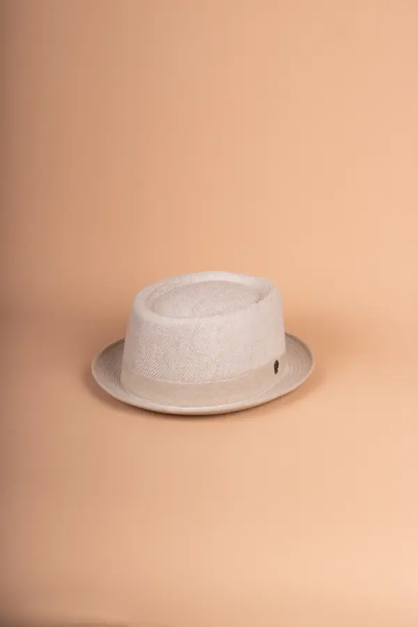City Sport Pork Pie Summer Herringbone, kleiner Hut für den Sommer