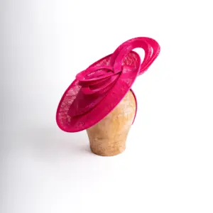 McBURN Fascinator Saucer Daphne, Hot Pink