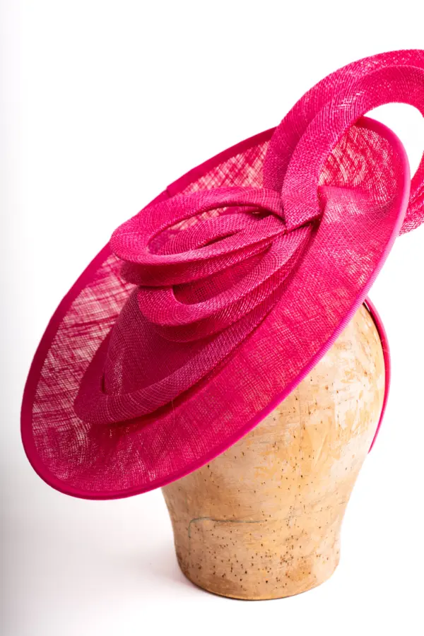 McBURN Fascinator Saucer Daphne, Hot Pink