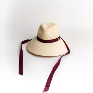 Fernandez y Roche Tesa Panamahut, Wide Brim Fedora mit Kinnband