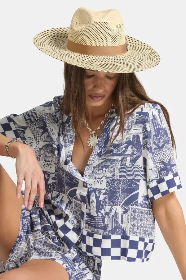 Brixton Evangeline Panama Rancher Hat