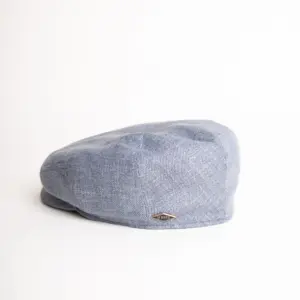 JJ Hats Driver Cap Linen Herringbone