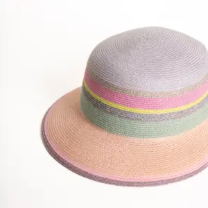 Bedacht Hanf Schute Multicolor, Hellgrau/Rose