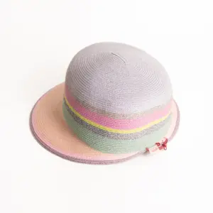 Bedacht Hanf Schute Multicolor, Hellgrau/Rose