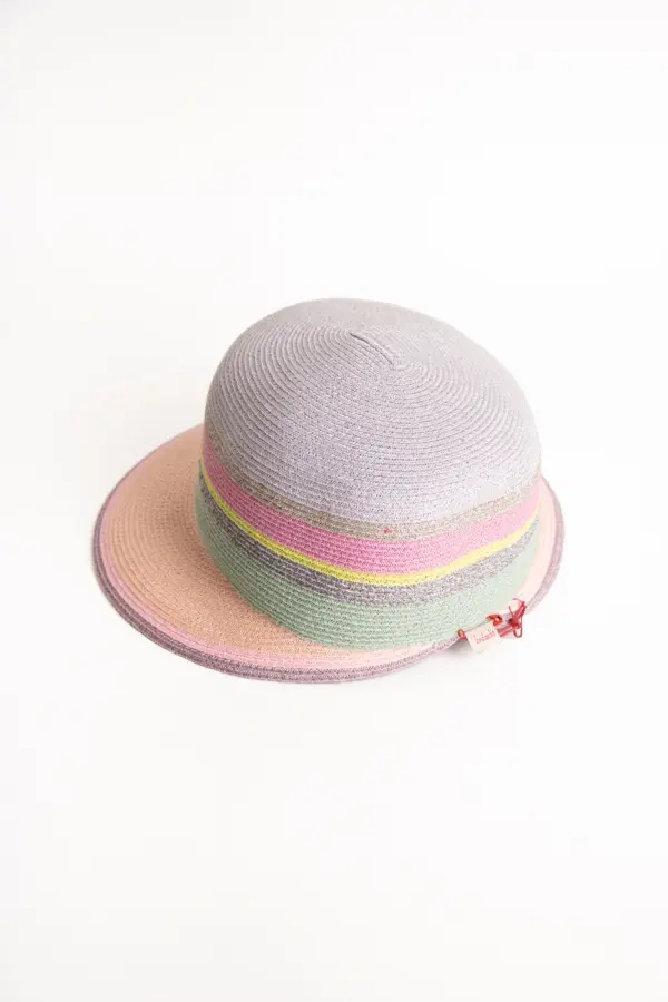 Bedacht Hanf Schute Multicolor, Hellgrau/Rose