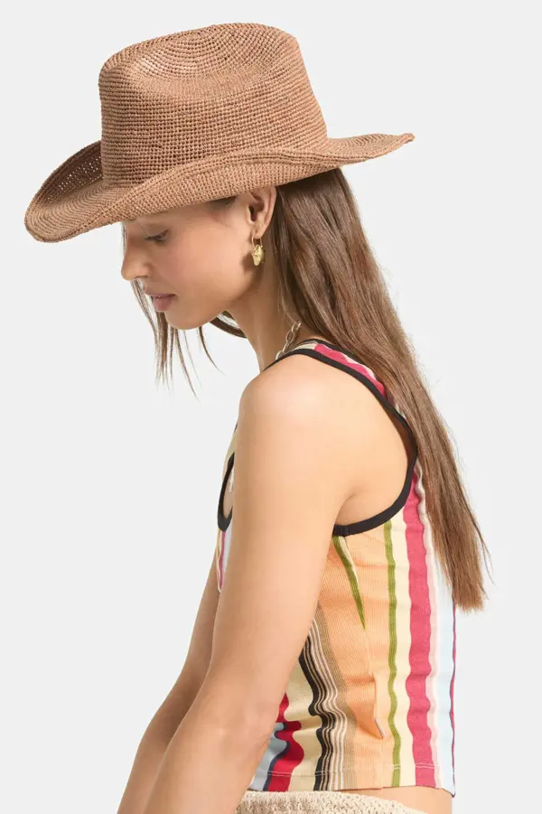 Brixton Odessa Straw Packable Cowboy Hat Brixton Odessa Straw Packable Cowboy Hat