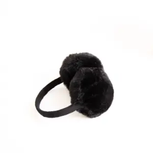 McBurn Earmuffs aus Webpelz, Schwarz