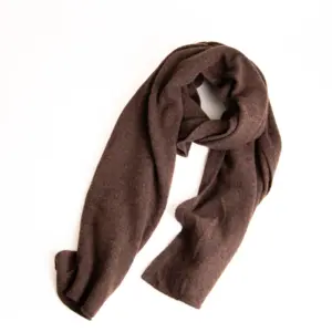 Riviera Sciarpa Rasata Cashmere, Dunkelbraun