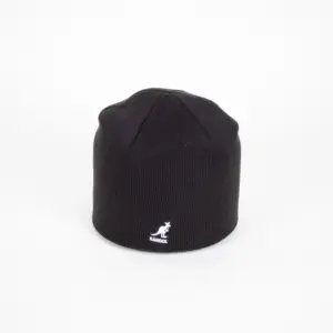 Schwarze Mütze mit Kangol Logo, Kangol Cuffless Beanie